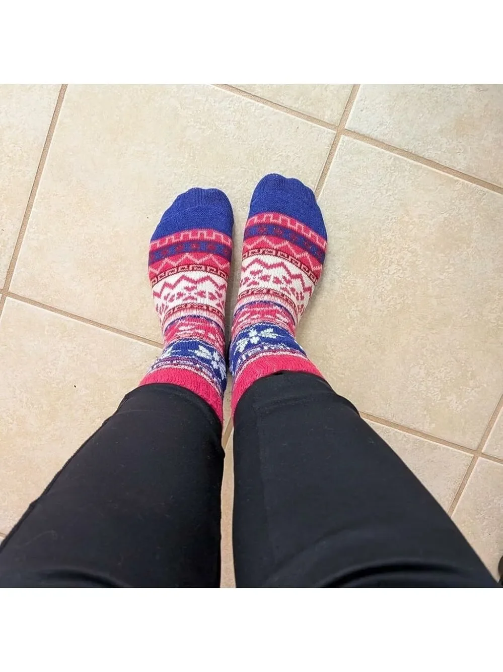 Vibrant Womens Wool-look Patterned Socks Set